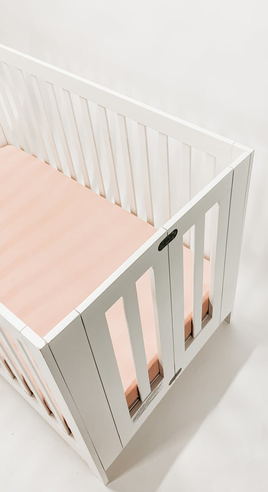 Peony Ribbed Crib Sheet in - photo