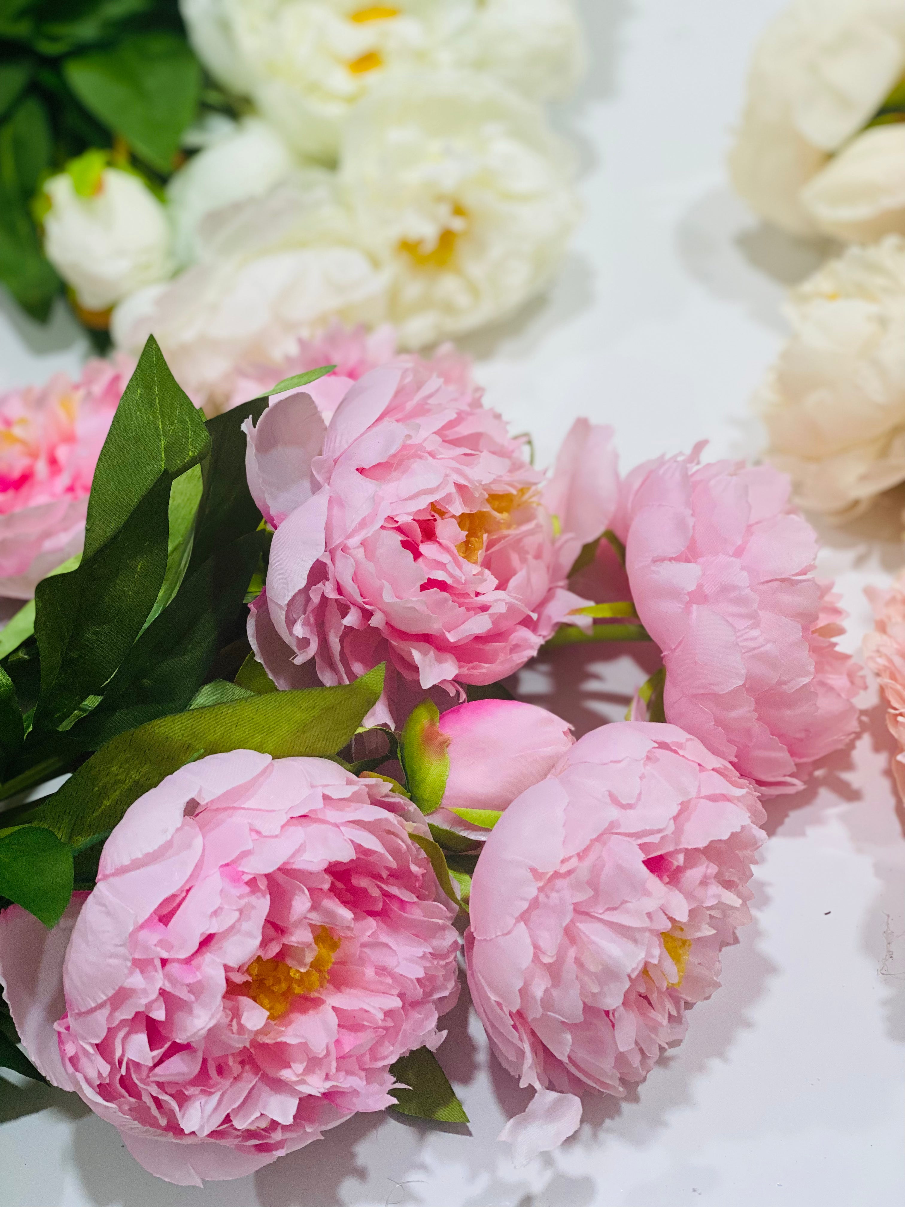 Realistic Artificial Peony - Bundle of 3 in Pink - Bundle of 3 - Florals photo
