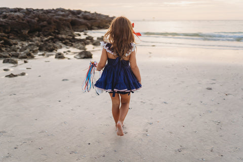Lady Liberty Pinafore Set in - 4th of July Collection photo