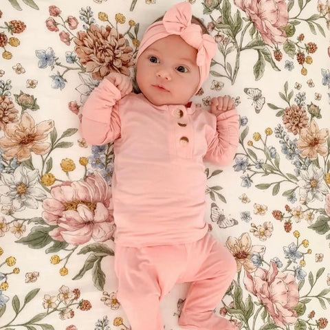 Top and Bottom Outfit, Hat and Headband Set (Newborn - 12 months) - Pink in - Onesies photo