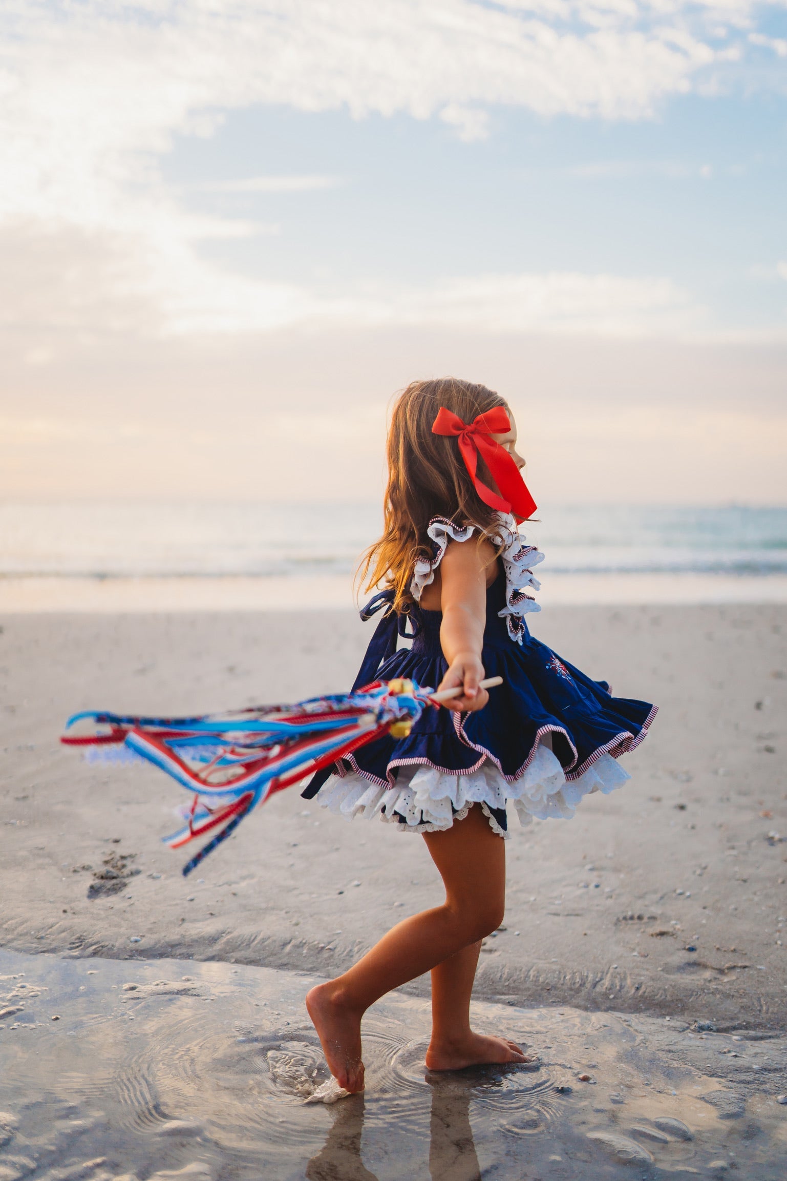 Lady Liberty Pinafore Set in - 4th of July Collection photo
