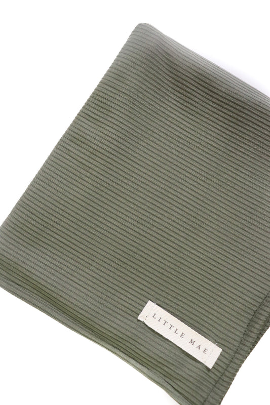 Moss Ribbed Stretch Swaddle in - photo