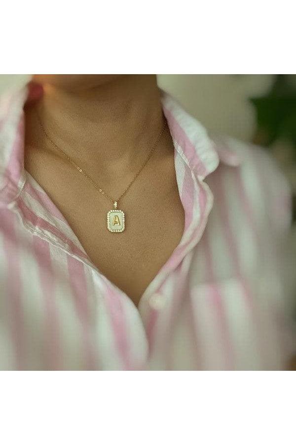 Initial Deco Open Locket Pendant Necklace - SwagglyLife Home & Fashion