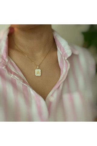 Initial Deco Open Locket Pendant Necklace - SwagglyLife Home & Fashion
