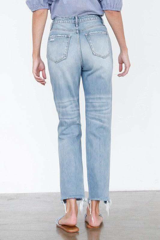 INSANE GENE High Rise Mom Jeans - SwagglyLife Home & Fashion