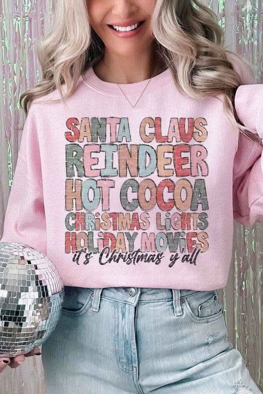 It's Christmas Y'all Graphic Sweatshirt - SwagglyLife Home & Fashion