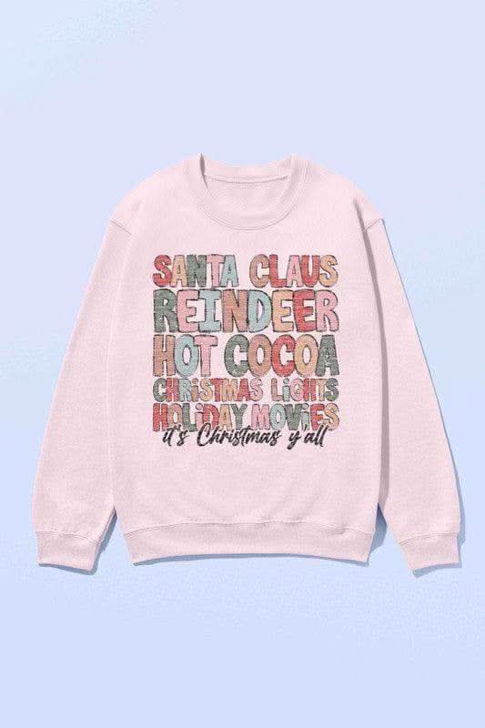 It's Christmas Y'all Graphic Sweatshirt - SwagglyLife Home & Fashion