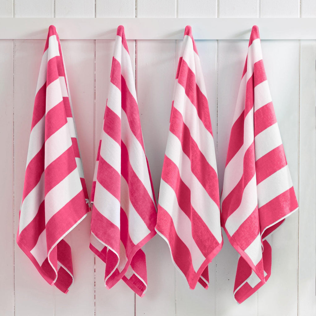 Cotton Velour Cabana Stripe Beach Towel - Novia Collection - SwagglyLife Home & Fashion