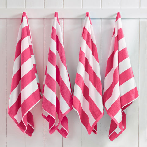 Cotton Velour Cabana Stripe Beach Towel - Novia Collection - SwagglyLife Home & Fashion