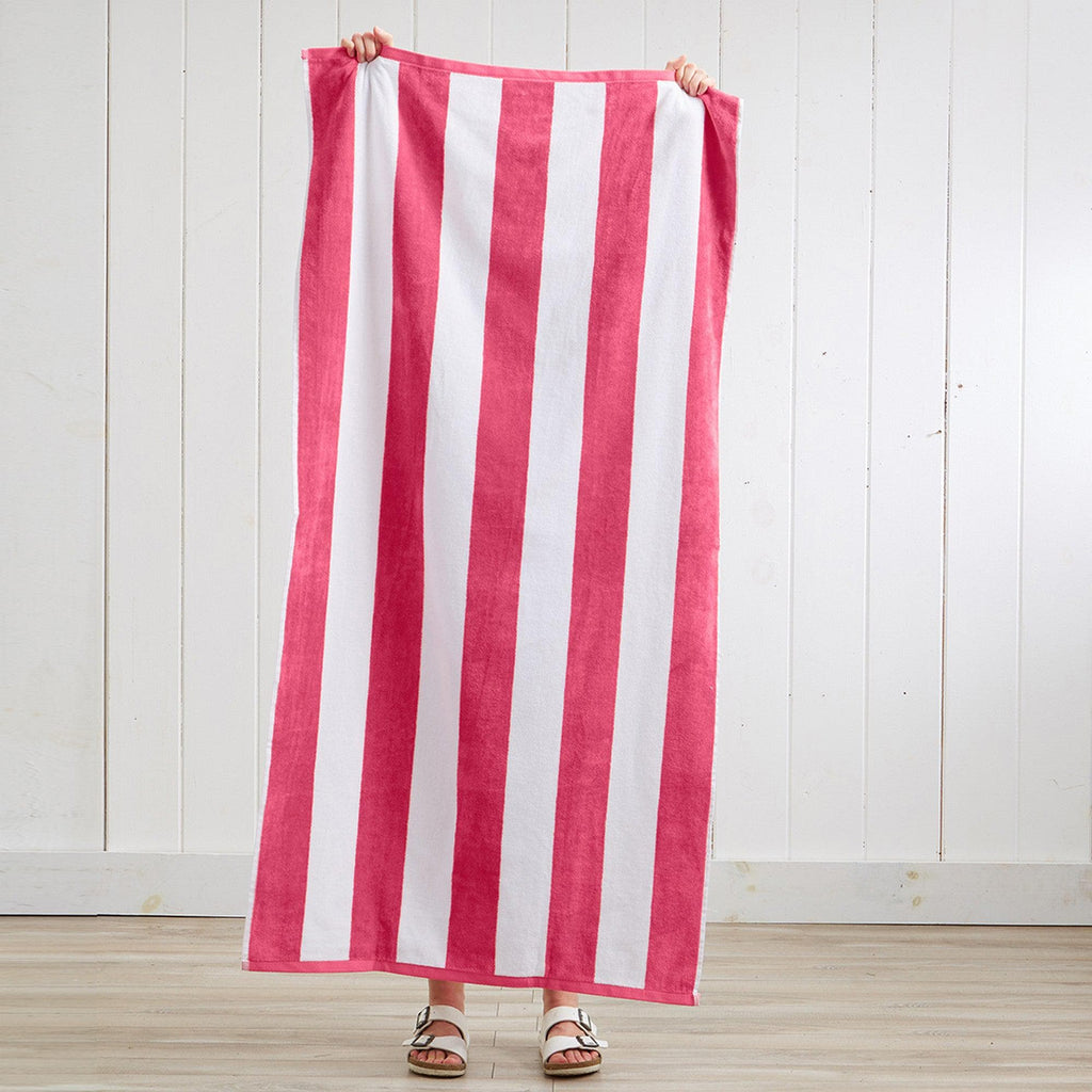 Cotton Velour Cabana Stripe Beach Towel - Novia Collection in - photo