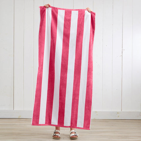 Cotton Velour Cabana Stripe Beach Towel - Novia Collection - SwagglyLife Home & Fashion