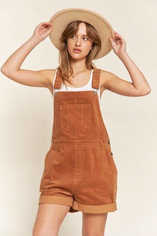 Jade By Jane Corduroy Adjustable Shoulder Straps Overall - SwagglyLife Home & Fashion