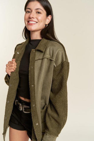 Jade By Jane PLUS Faux Fur and Suede Jacket - SwagglyLife Home & Fashion