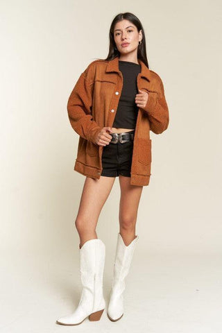 Jade By Jane PLUS Faux Fur and Suede Jacket - SwagglyLife Home & Fashion