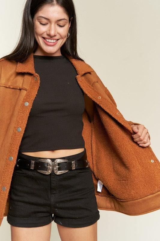 Jade By Jane PLUS Faux Fur and Suede Jacket - SwagglyLife Home & Fashion
