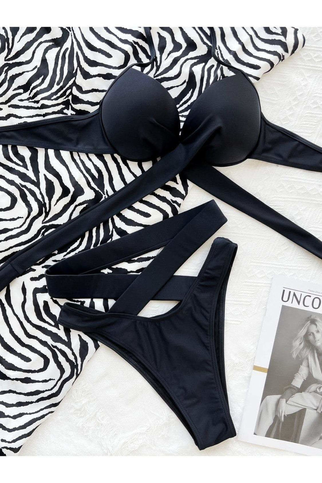 Crisscross Halter Neck Bikini Set - SwagglyLife Home & Fashion