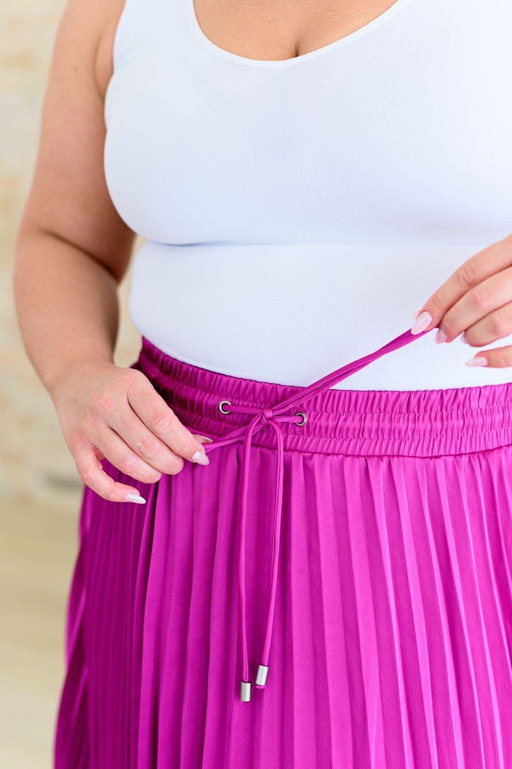 Just a Flirt Pleated Skirt in Magenta - SwagglyLife Home & Fashion