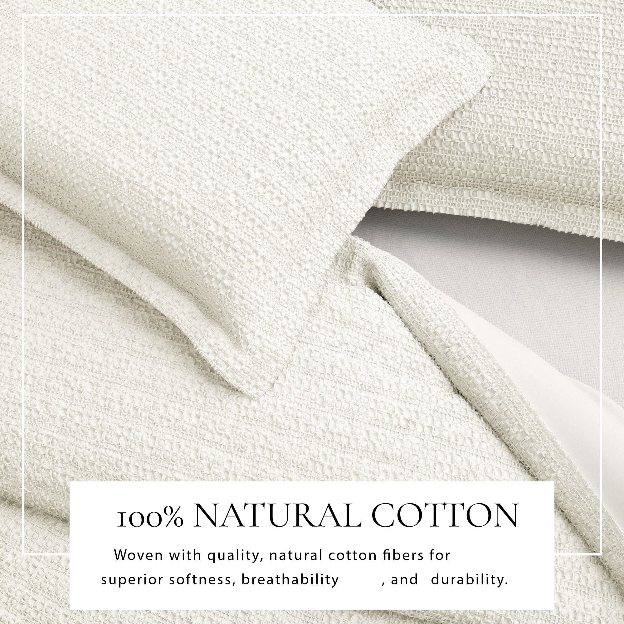 100% Cotton Honeycomb Waffle Duvet Set - Mattea Collection in - Duvet photo