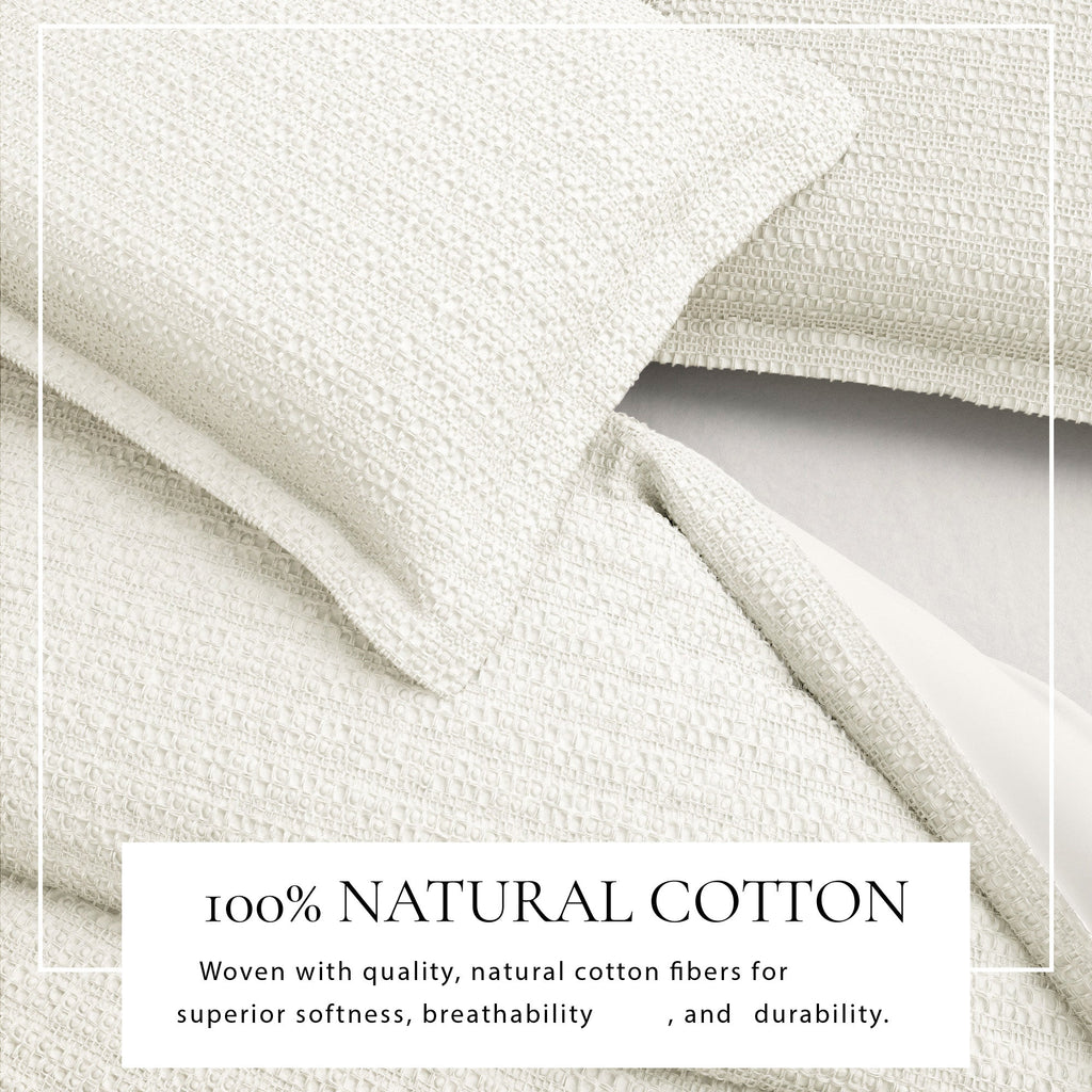 100% Cotton Honeycomb Waffle Duvet Set - Mattea Collection in - Duvet photo