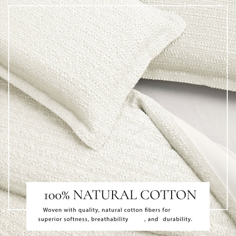100% Cotton Honeycomb Waffle Duvet Set - Mattea Collection in - Duvet photo