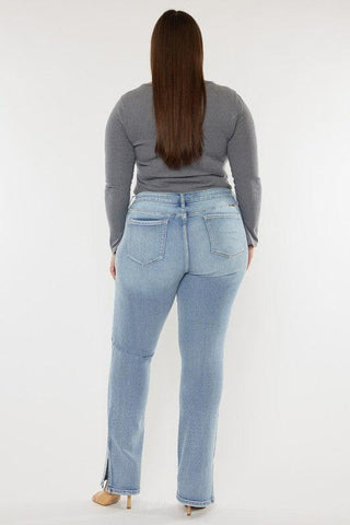 Kan Can USA Plus Mid Rise Y2K Medium Wash Bootcut Jeans - SwagglyLife Home & Fashion