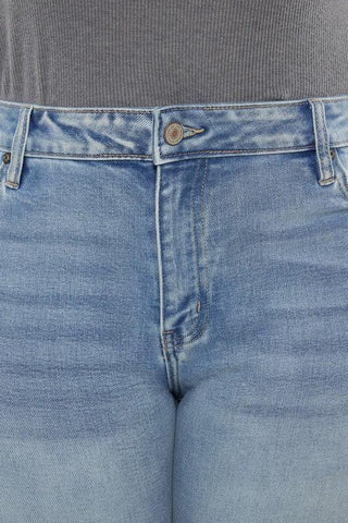 Kan Can USA Plus Mid Rise Y2K Medium Wash Bootcut Jeans - SwagglyLife Home & Fashion