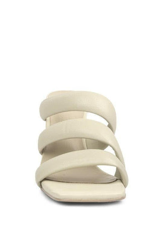Kywe Textured Heel Chunky Strap Sandals - SwagglyLife Home & Fashion