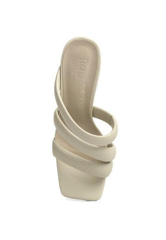 Kywe Textured Heel Chunky Strap Sandals - SwagglyLife Home & Fashion