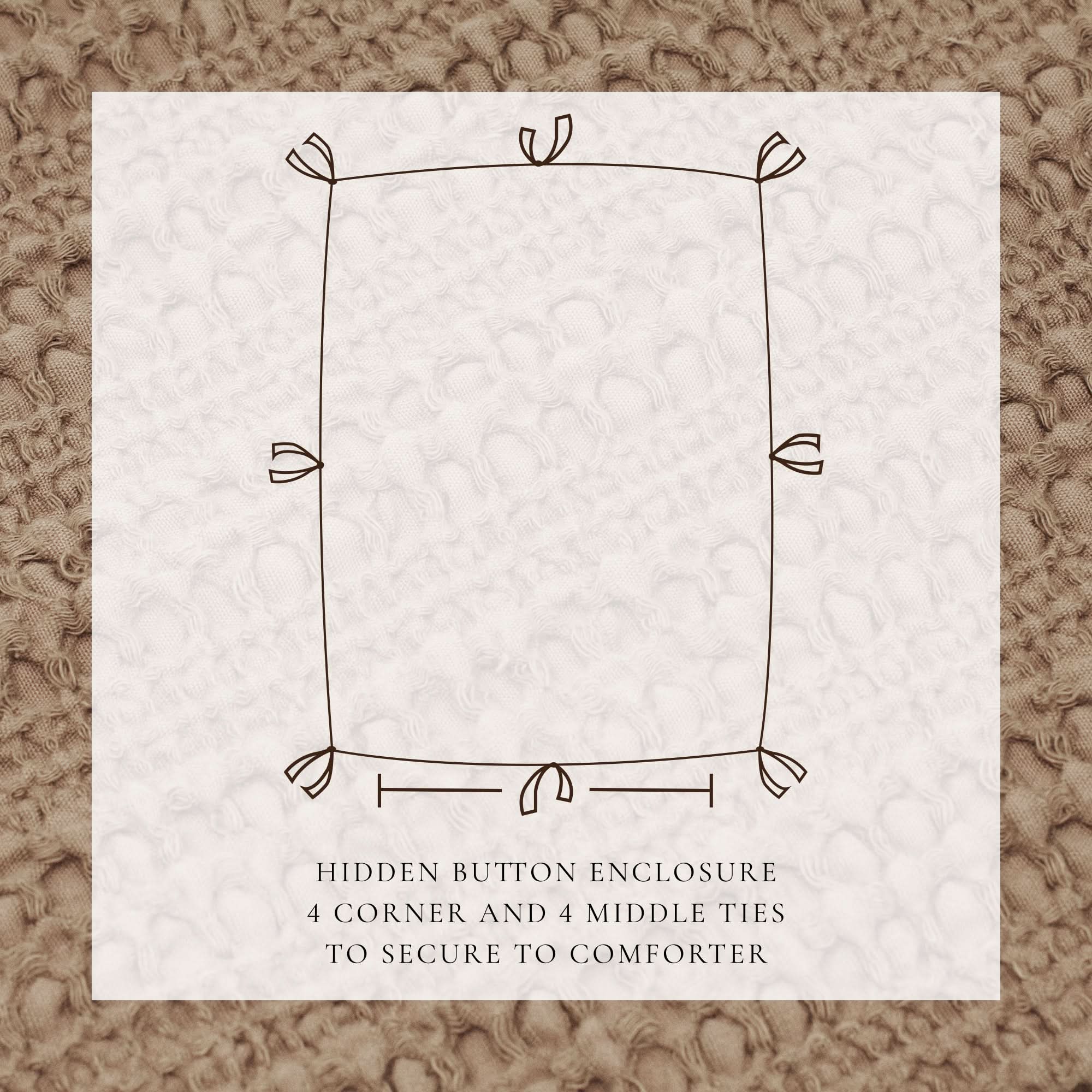 100% Cotton Waffle Weave Duvet Set - Mattea Collection