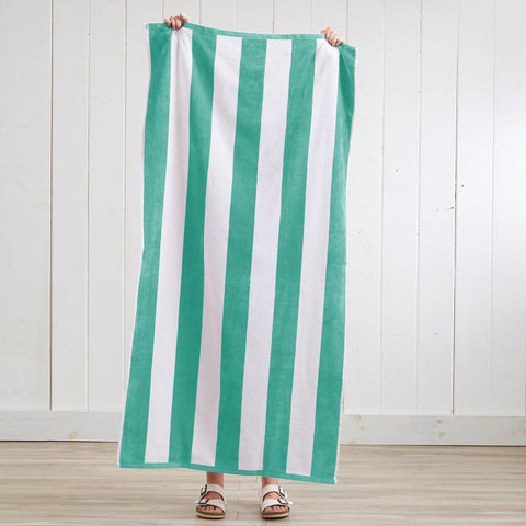 Cotton Velour Cabana Stripe Beach Towel - Novia Collection - SwagglyLife Home & Fashion