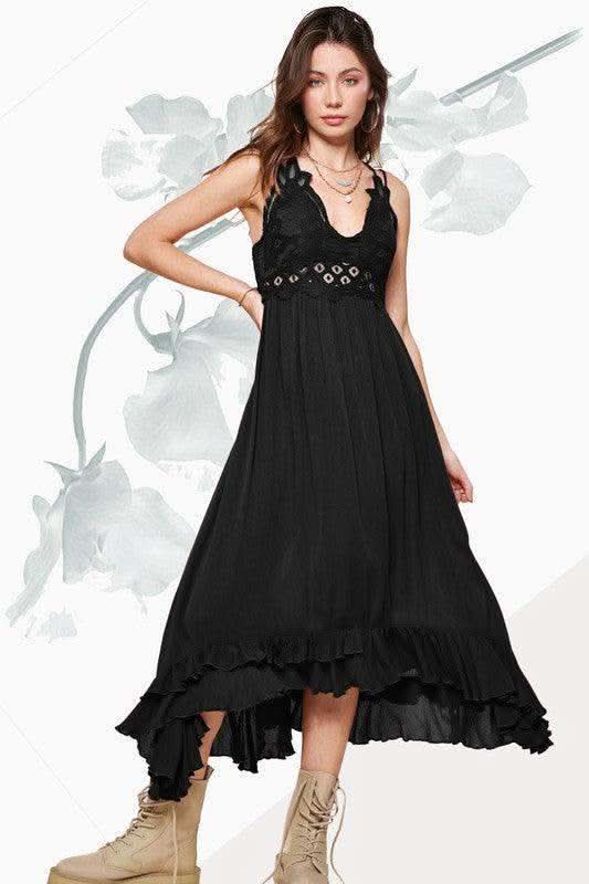 LA MIEL Long Slip Dress - SwagglyLife Home & Fashion