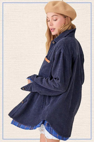 LA MIEL Madera Shacket - SwagglyLife Home & Fashion