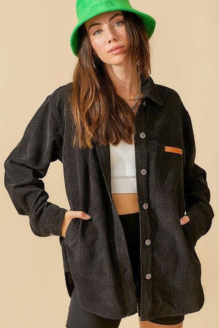 LA MIEL Madera Shacket - SwagglyLife Home & Fashion