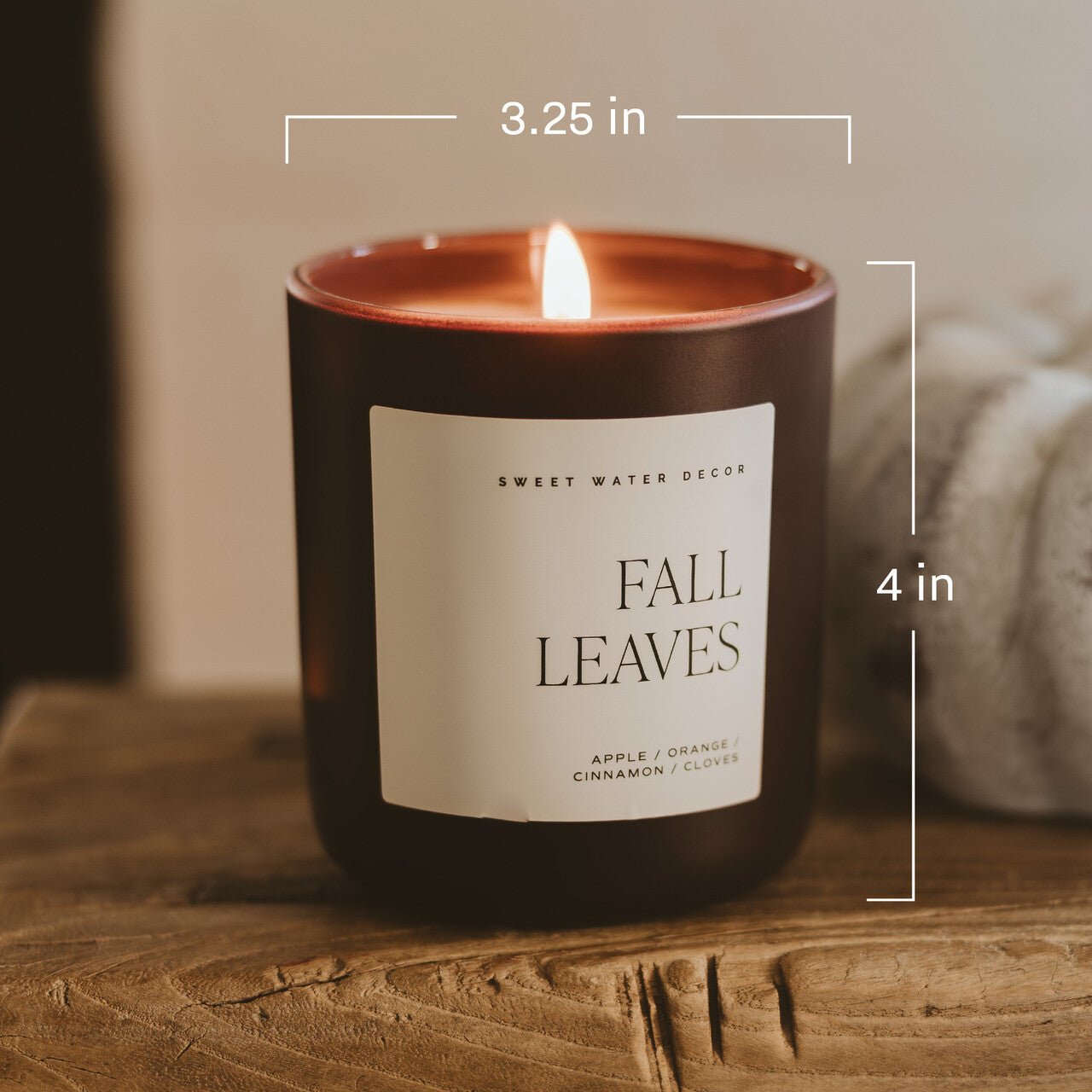 Driftwood and Mahogany Soy Candle - Brown Matte Jar - 15 oz in - Candles photo