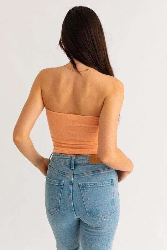 LE LIS Twist Tube Crop Top, Multiple Colors - SwagglyLife Home & Fashion
