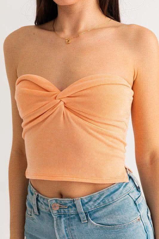 LE LIS Twist Tube Crop Top, Multiple Colors - SwagglyLife Home & Fashion