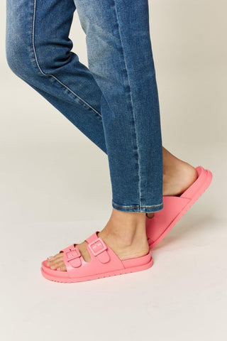 Legend Double Buckle Open Toe Sandals - SwagglyLife Home & Fashion