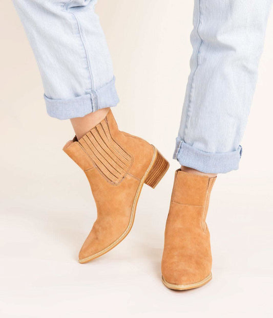 Naughty Monkey Leonor Suede Ankle Boot in Tan in - Shoes photo