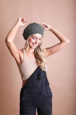 LETO Boucle Rib Knit Beret - SwagglyLife Home & Fashion