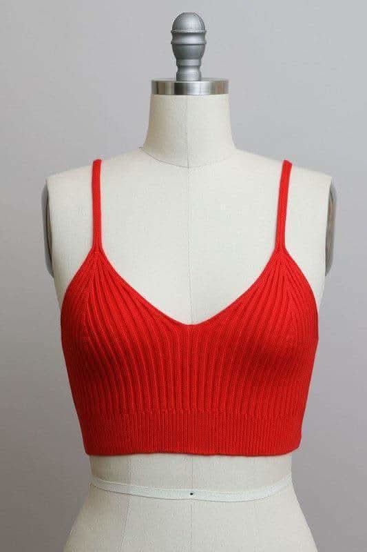 Contour Rib Knit Brami Lounge Top - SwagglyLife Home & Fashion