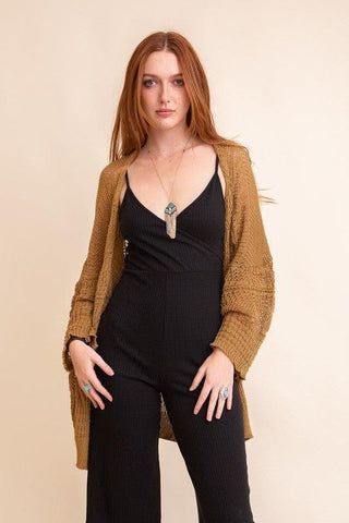 LETO Knit Netted Cardigan - SwagglyLife Home & Fashion