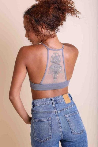 Leto Tattoo Mesh Racerback Bralette - SwagglyLife Home & Fashion