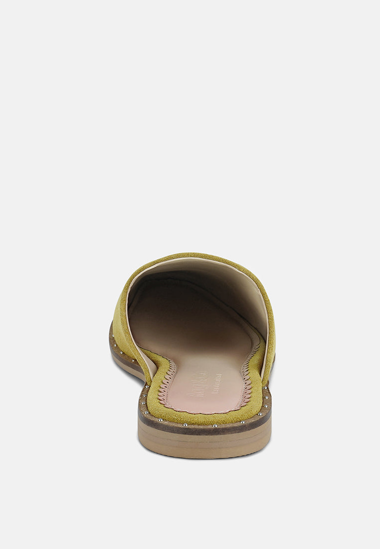 Rag & Co. Lia Handcrafted Canvas Mules in - Mules photo