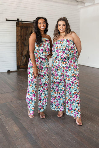 Life of the Party Floral Jumpsuit in Green - SwagglyLife Home & Fashion