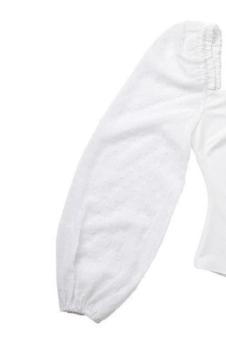 LILOU Long Sleeves Shirring Sleeve Bodysuit - SwagglyLife Home & Fashion