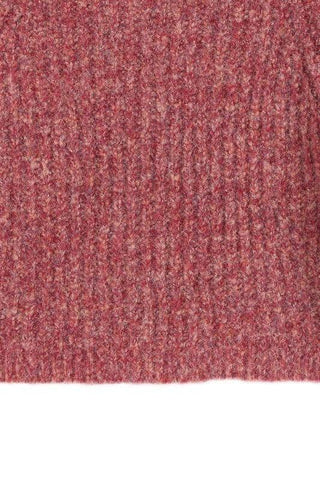 LILOU Melange Multicolor Sweater Top, Purple | Red - SwagglyLife Home & Fashion