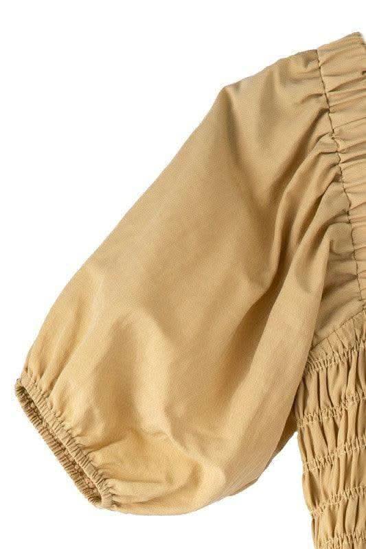 LILOU Tiered Long Dress with Puff Sleeves, 2 Colors - SwagglyLife Home & Fashion