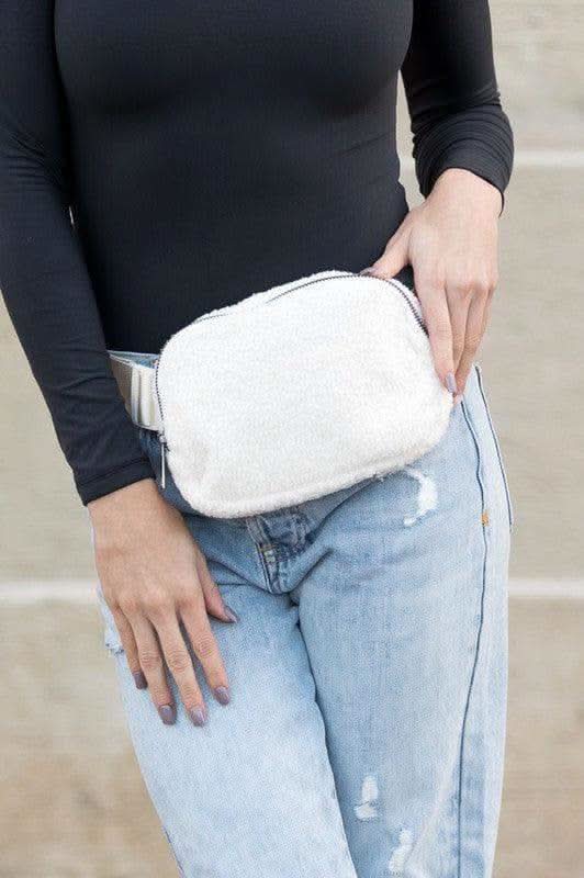 Lola Boucle Sherpa Sling/Belt Bag - SwagglyLife Home & Fashion