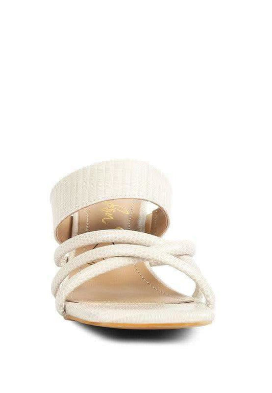 London Rag Criss Cross Strap Spool Heel Sandals in - Shoes photo