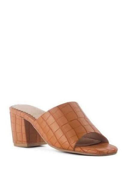 LONDON RAG DUMPLINN Slip-On Block Heel Sandal - SwagglyLife Home & Fashion